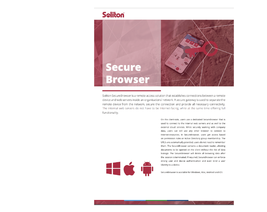 Secure access to web-based apps - SecureBrowser - Soliton Systems