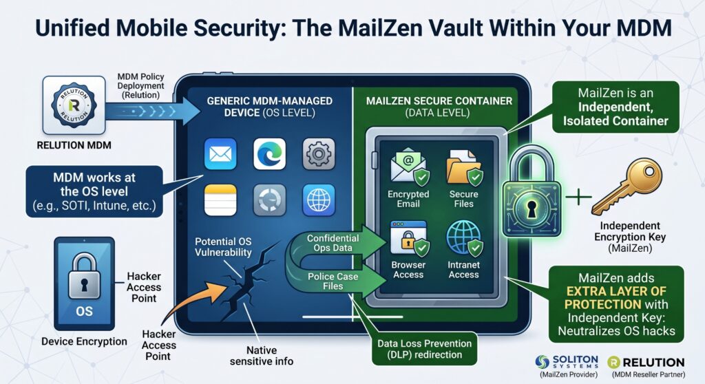 container app with MDM for securing mobiles